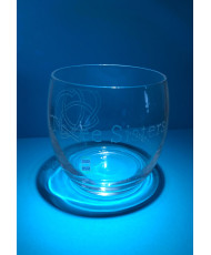 Glass engraved Shannon character, Three Sisters saga