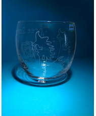 Glass engraved Moïra and Shannon characters, Three Sisters saga