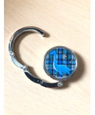 Bag hanger Nessie blue/grey tartan