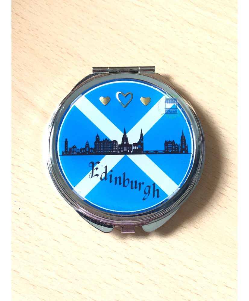 Edinburgh skyline pocket mirror