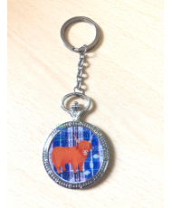 Keychain round gousset...